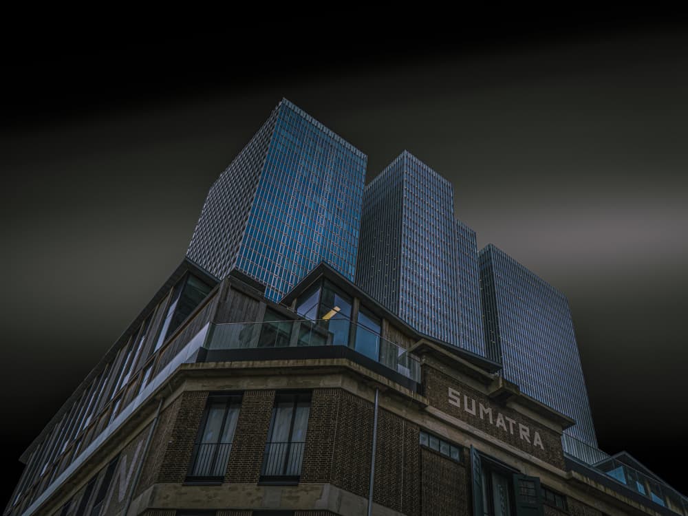 Dramatic Urban Buildings by Fred Louwen — canvas wall art