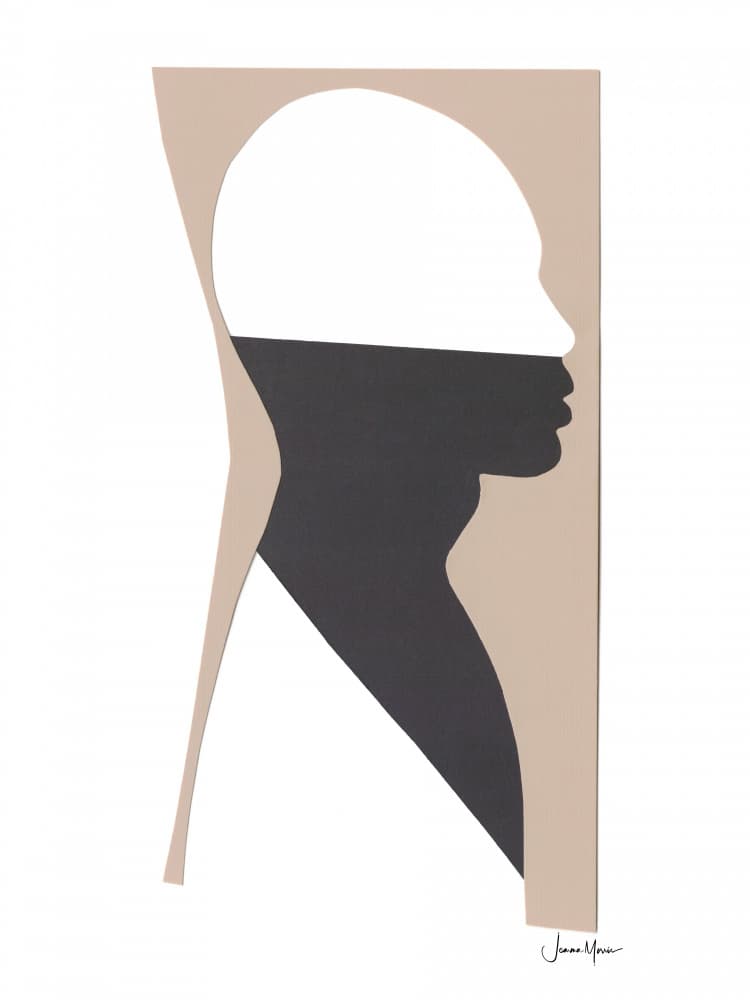 Minimalist Head Profile by Jemma Morris — canvas wall art