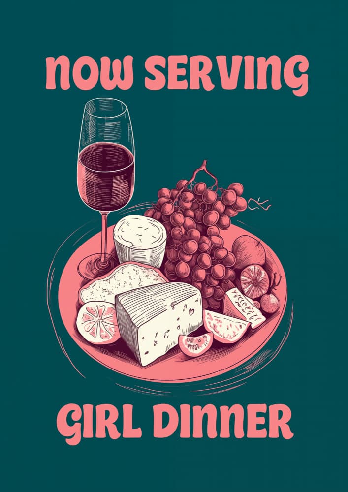 Now Serving Girl Dinner by Andreas Magnusson — canvas wall art