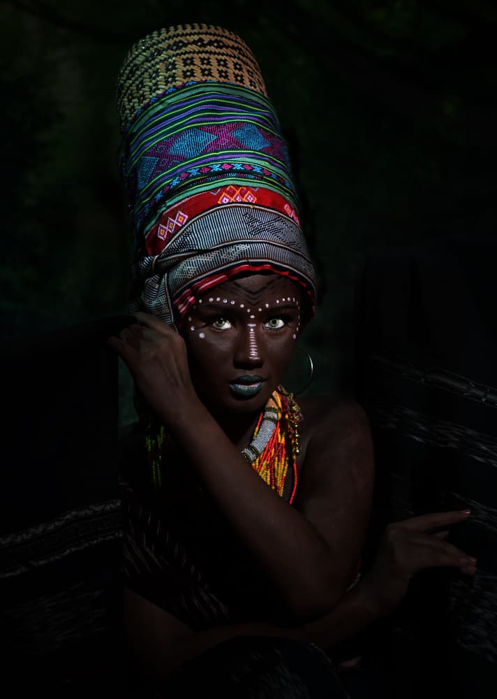 Vibrant African Portrait by Rawisyah Aditya — canvas wall art