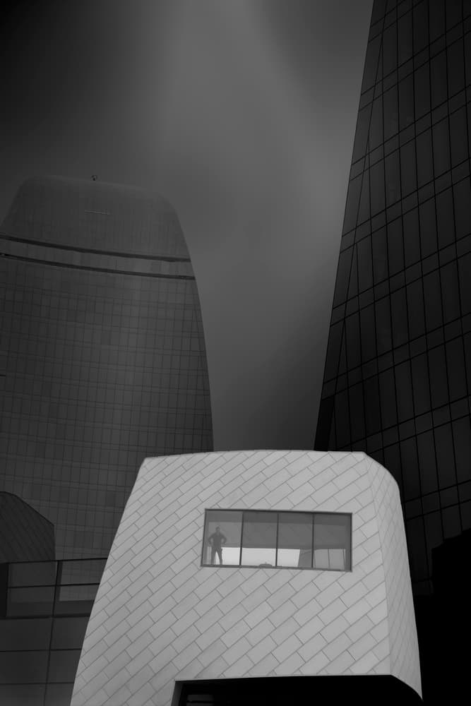 Architectural Window Figure by Olavo Azevedo — canvas wall art