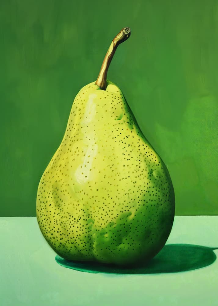 Green Pear Still Life by Andreas Magnusson — canvas wall art