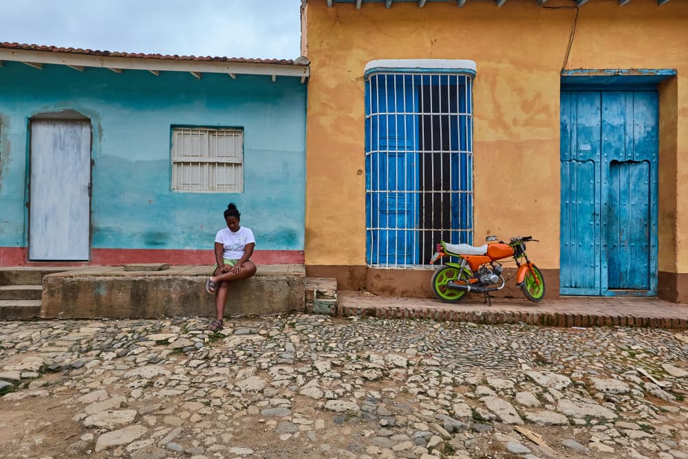 Colorful Street Life by Avital Hershkovitz — canvas wall art