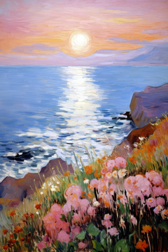Seaside Blooming by Treechild — canvas wall art