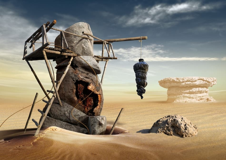 Mysterious Desert Idol by Radoslav Penchev — canvas wall art