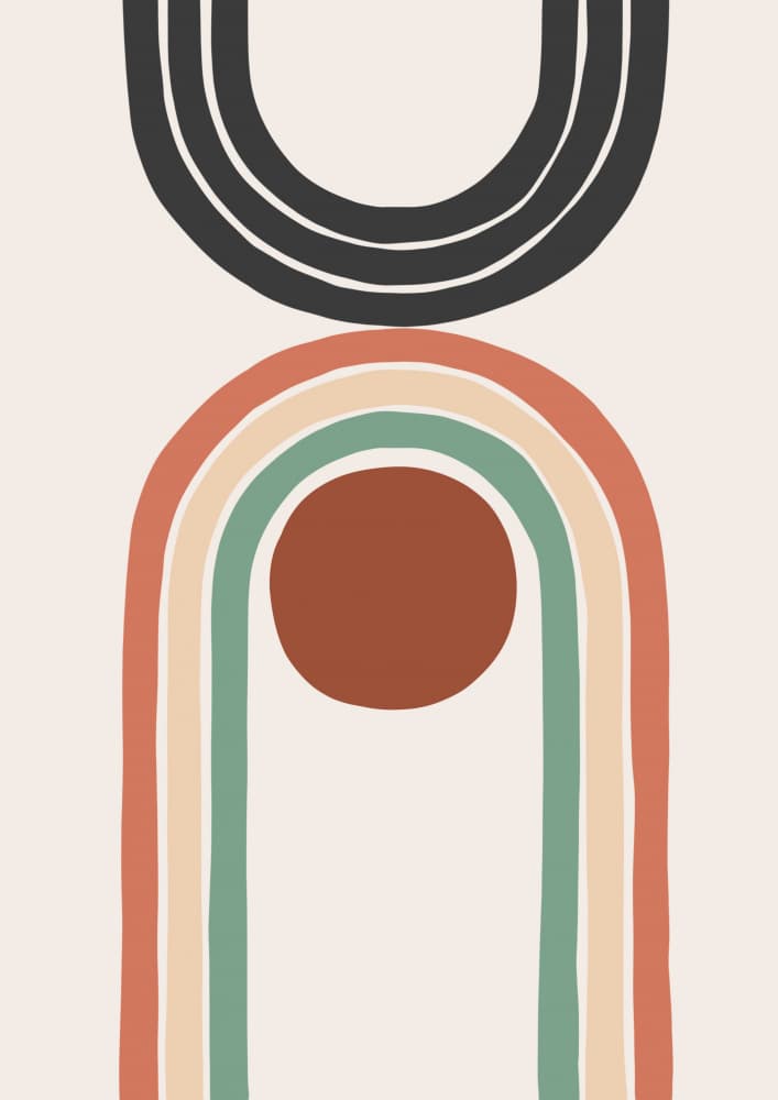 Desert Arches Abstract by Alina Shulhouskaya — canvas wall art