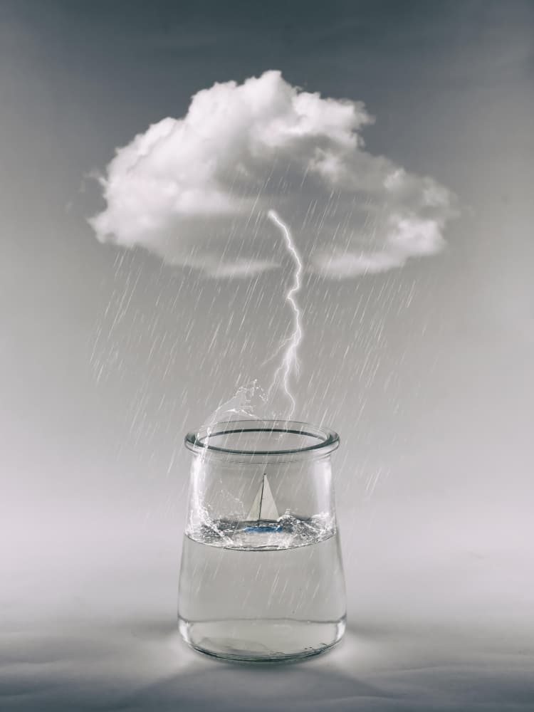 Storm in a Jar by Dan-Stefan Susa — canvas wall art