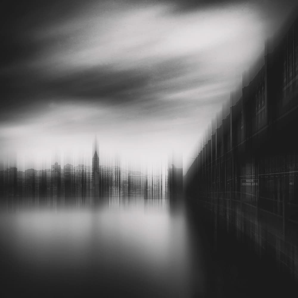 Ghostly City Reflection by Yavuz Pancareken — canvas wall art