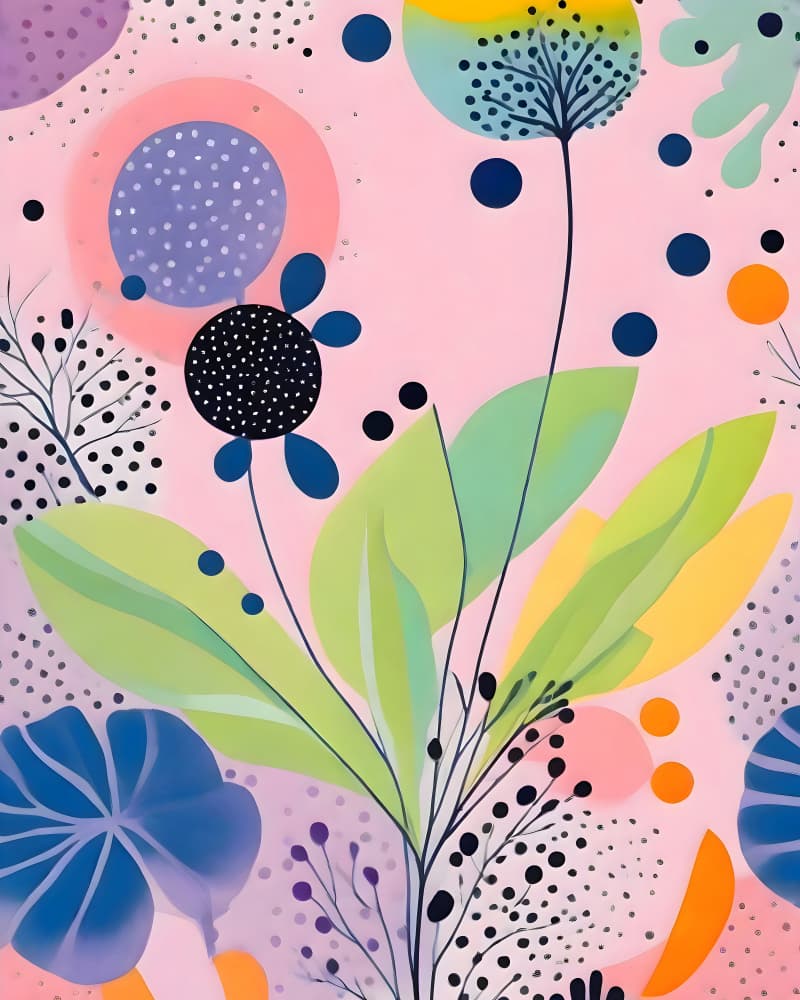 Modern Botanical Whimsy by Uma Gokhale — canvas wall art