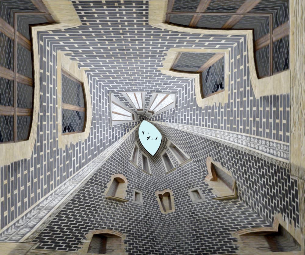 Warped Architectural Perspective by Francesca Ferrari — canvas wall art