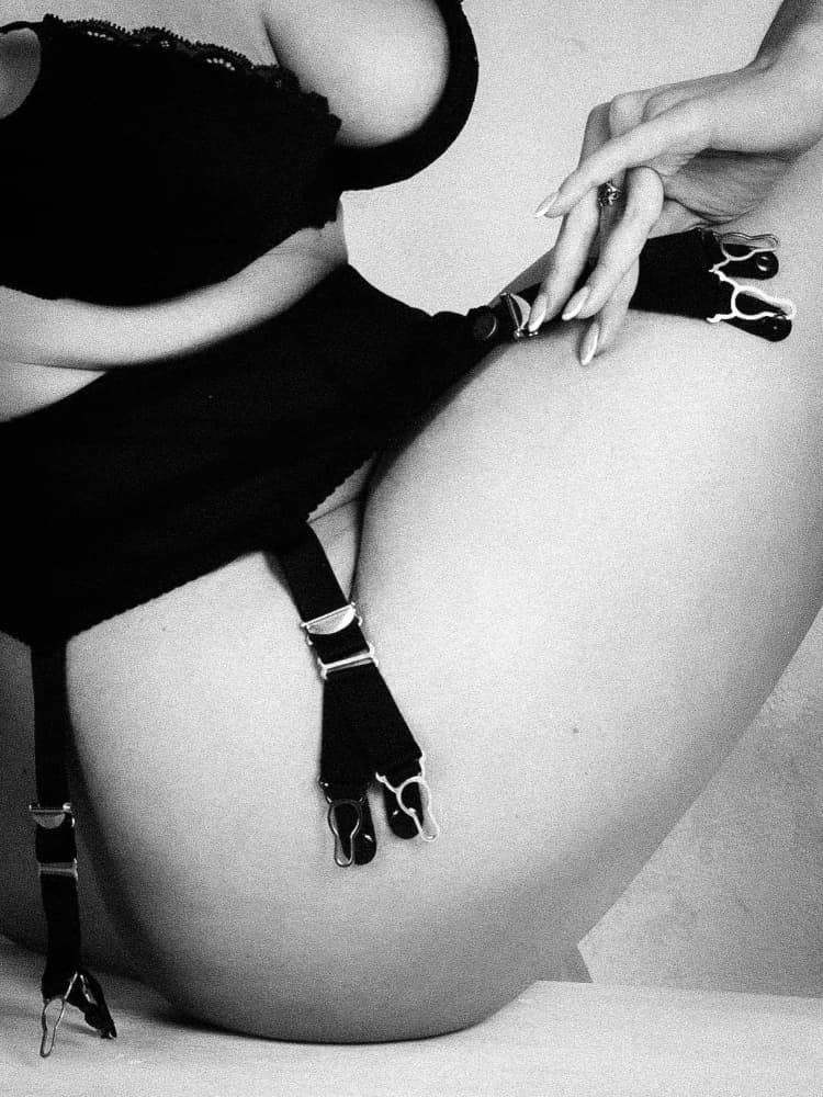 Classic Black Lingerie by Ruth Franke — canvas wall art