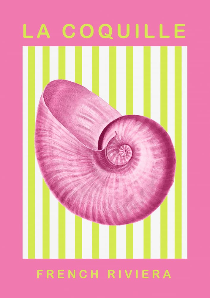 Pink Riviera Shell by Talitha McQueen — canvas wall art