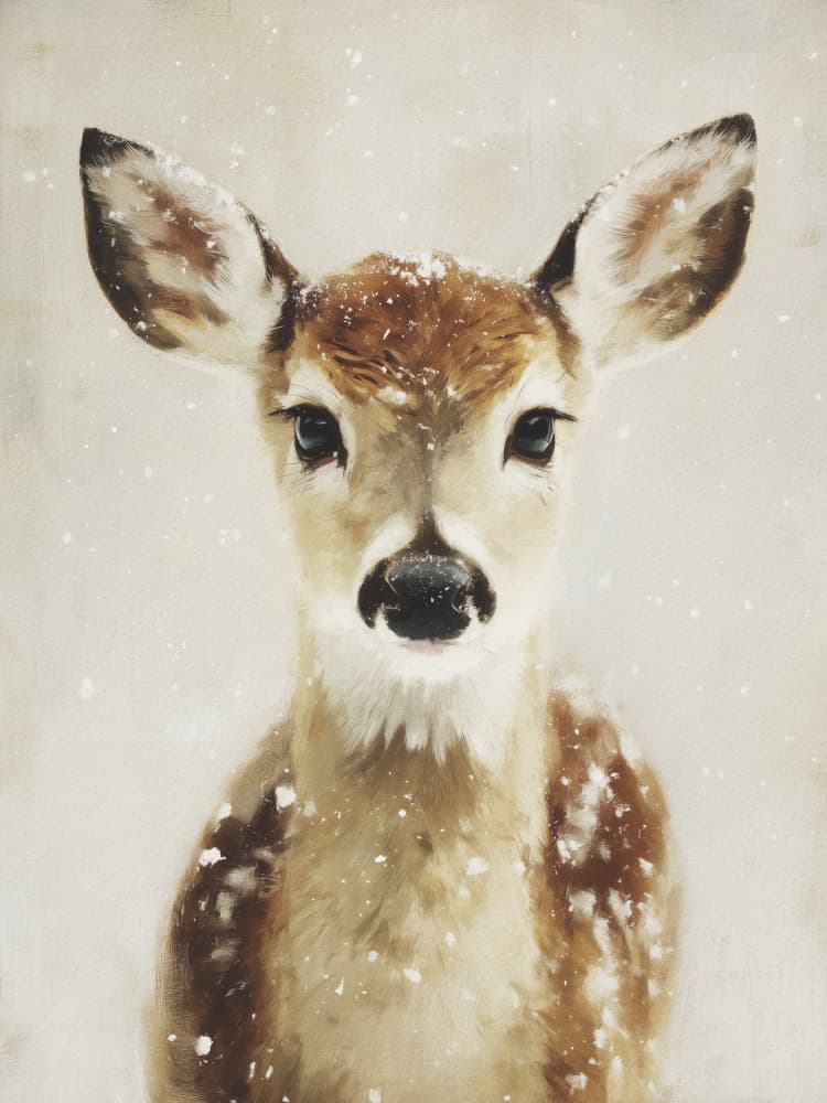 Gentle Winter Fawn by Andreas Magnusson — canvas wall art