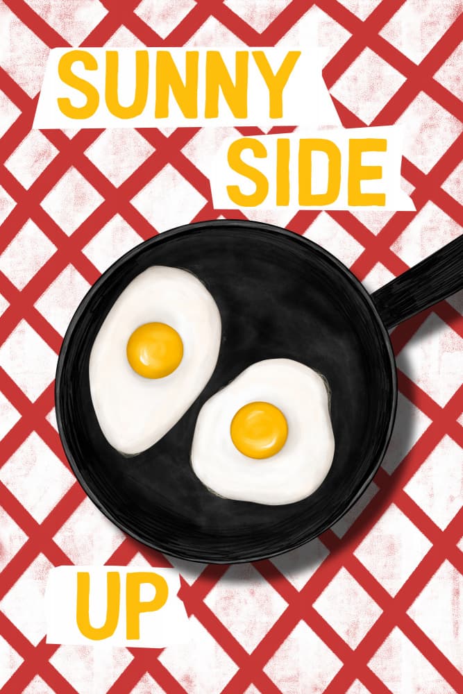 Sunny Side Up Breakfast by EMELIEmaria — canvas wall art