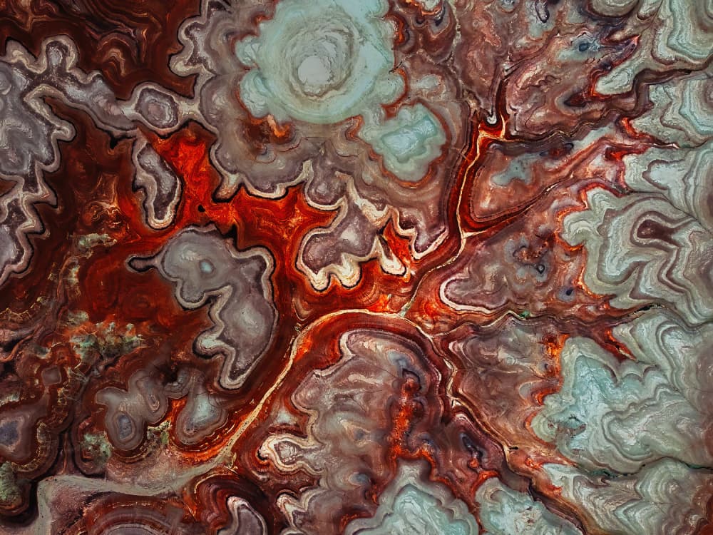 Vibrant Agate Swirls by Jennifer Lu — canvas wall art