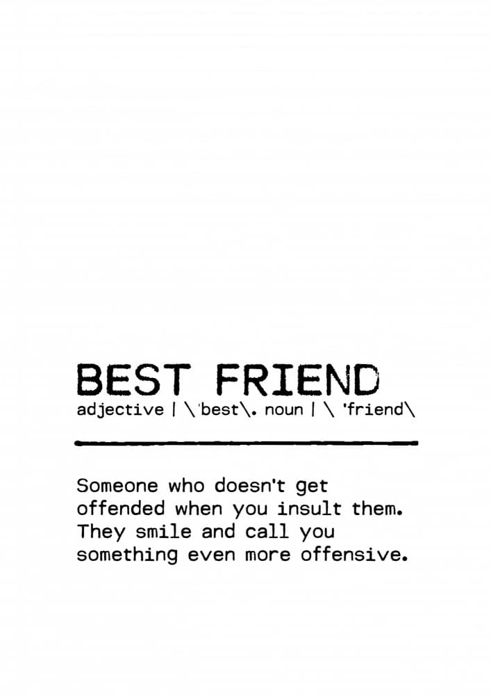 Funny Best Friend Definition by Orara Studio — canvas wall art