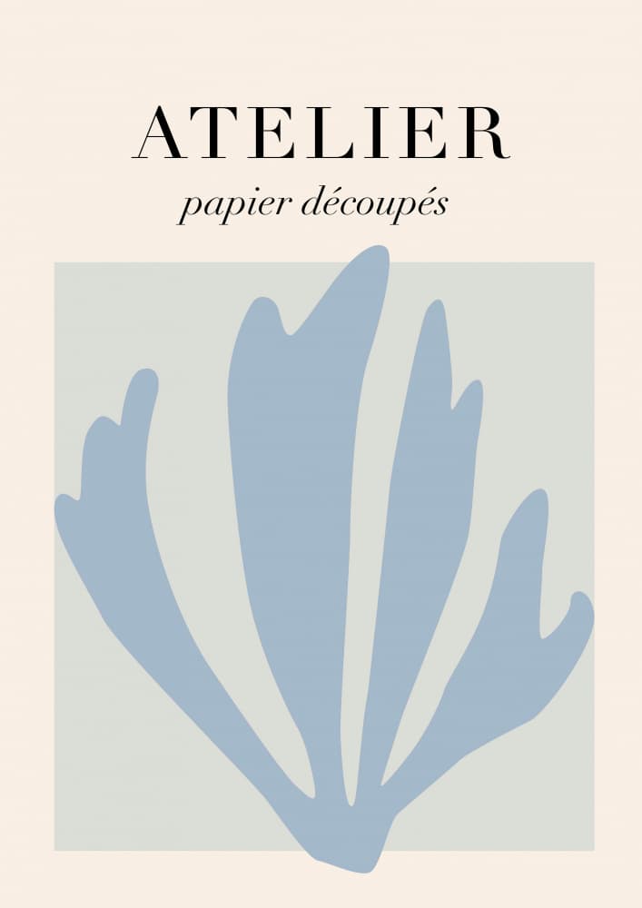 Blue Organic Cutout by Talitha McQueen — canvas wall art
