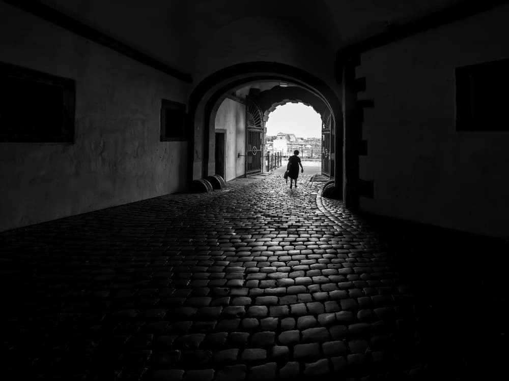 Mysterious Tunnel Walk by Eiji Yamamoto — canvas wall art