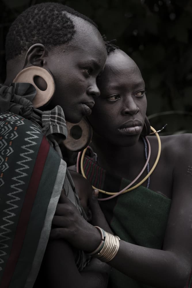 Contemplative Tribal Women by Elena Molina — canvas wall art