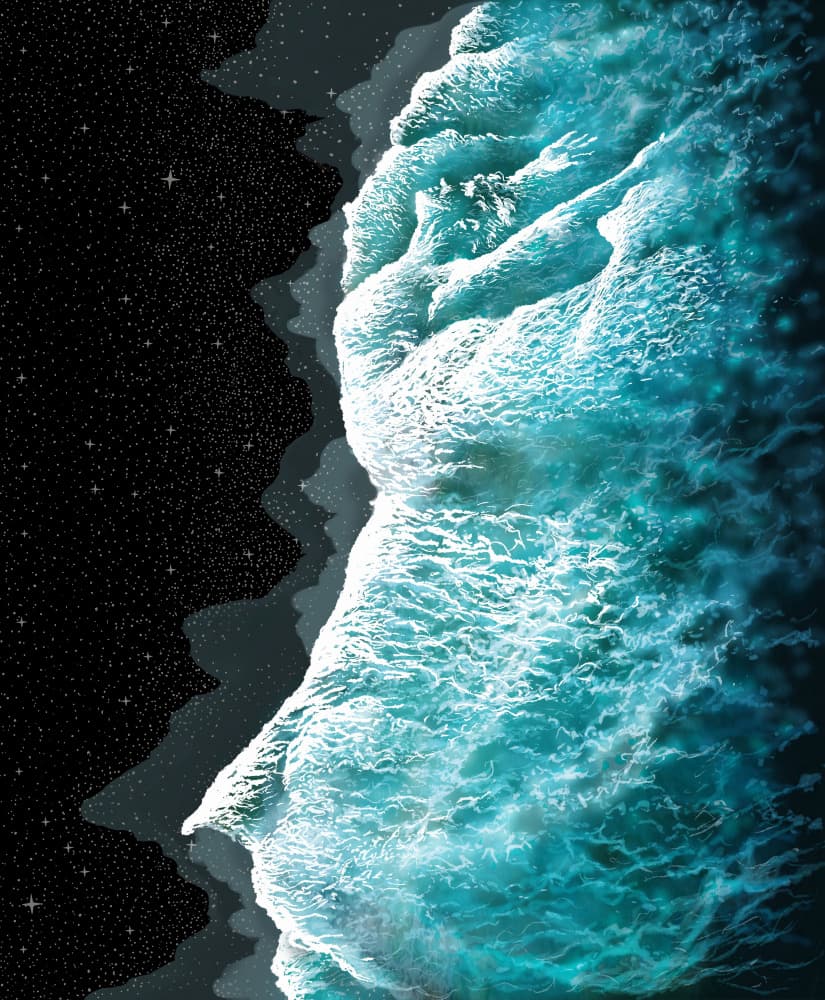 Cosmic Ocean Profile by Alirıza ÇAKIR — canvas wall art