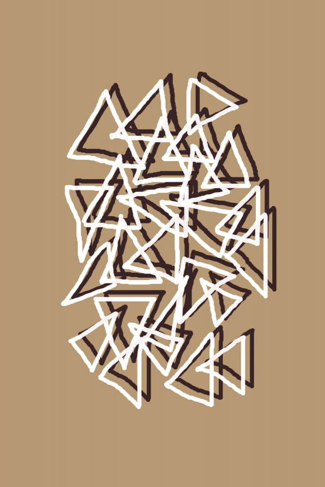 Layered Geometric Triangles by Christina Sillen — canvas wall art