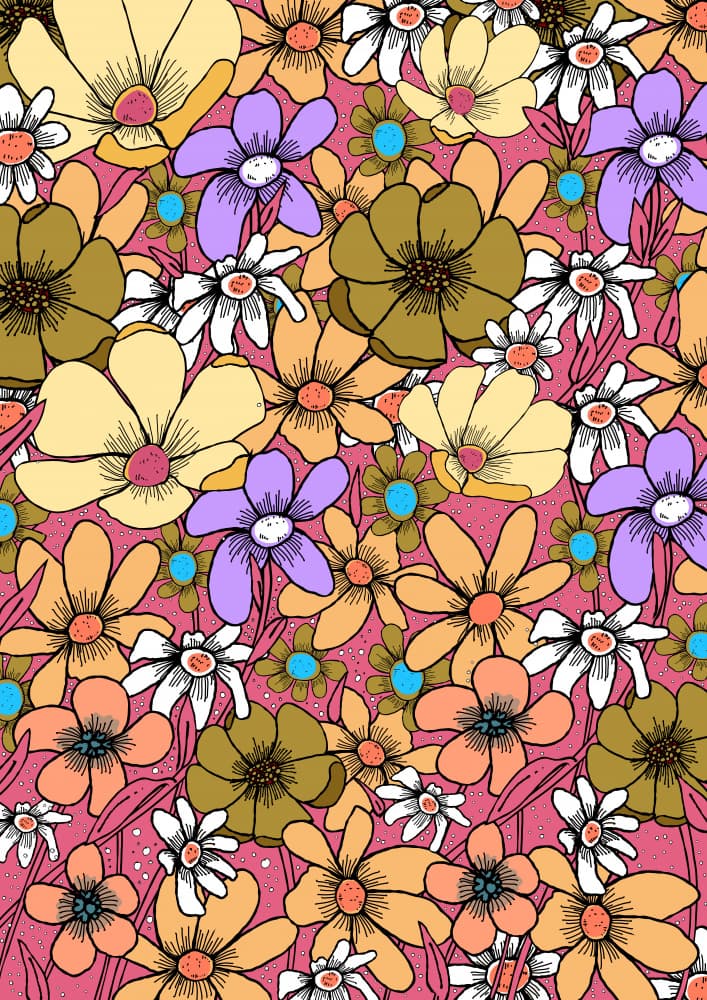 Vibrant Flower Garden by Nicholas — canvas wall art