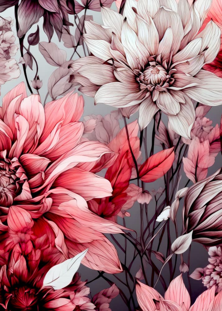 Blush Dahlia Art by Justyna Jaszke — canvas wall art