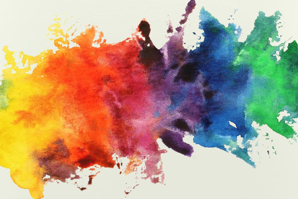 Vibrant Rainbow Splash by Natalie Bruns — canvas wall art