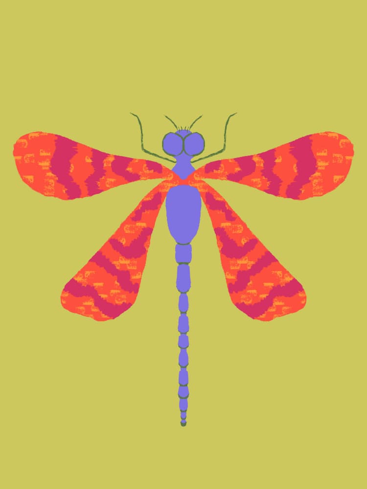 Vibrant Purple Dragonfly by Aliya Putrus — canvas wall art