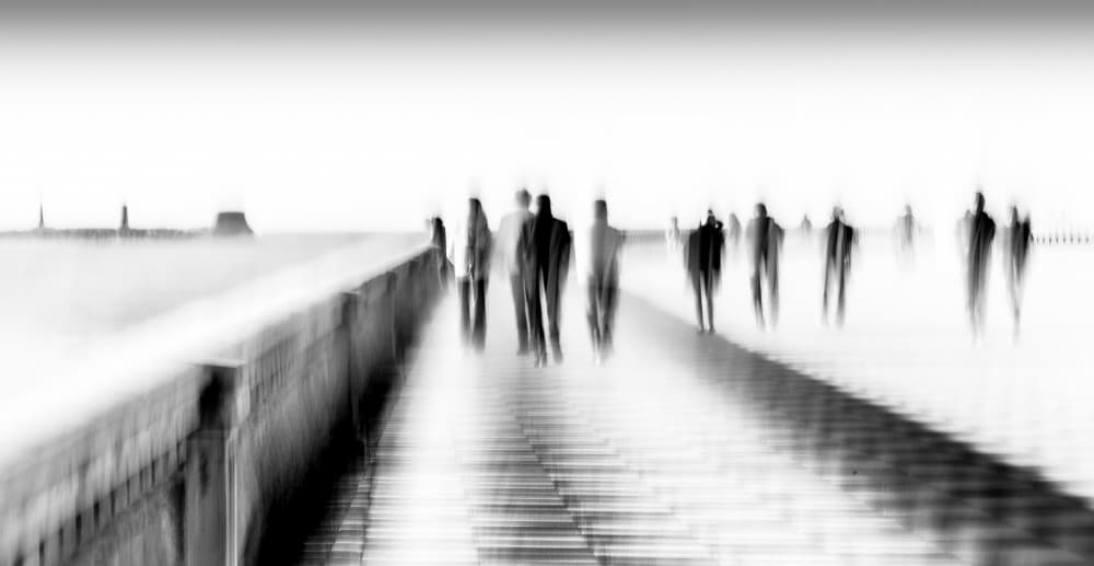 Abstract Pier People by Angelika Vogel — canvas wall art