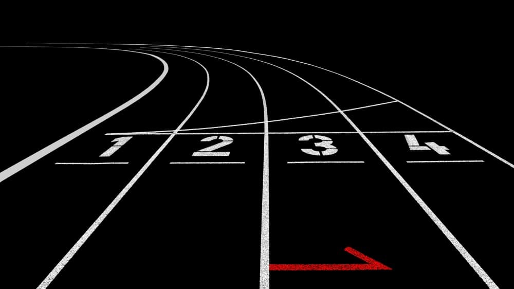 Race Track Start by Hans Martin Doelz — canvas wall art
