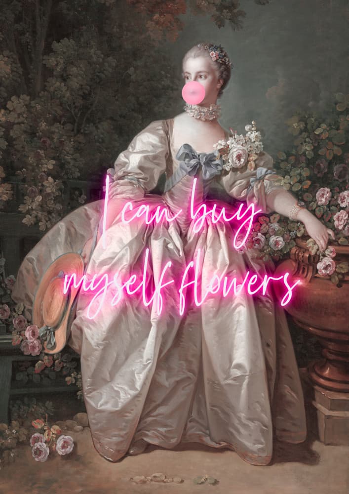 Empowered Bubblegum Lady by Talitha McQueen — canvas wall art