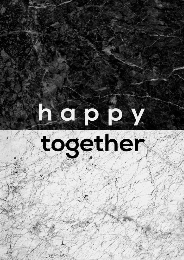Happy Together Marble by Orara Studio — canvas wall art