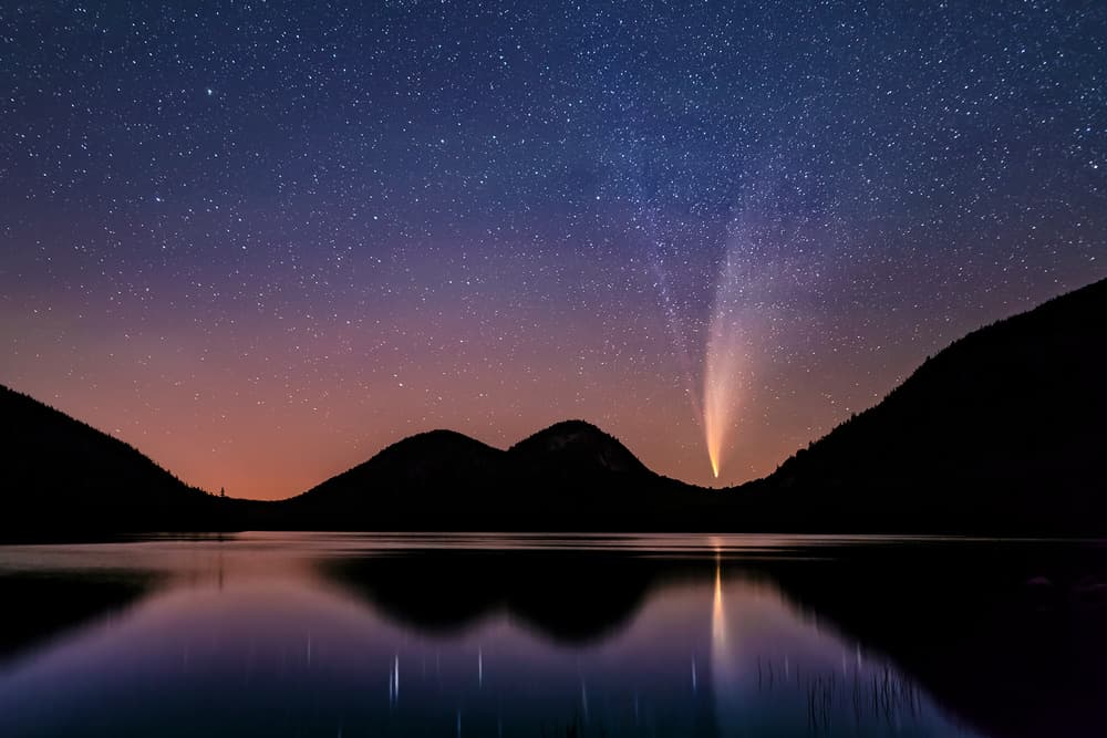Comet Lake Reflection by Hua Zhu — canvas wall art
