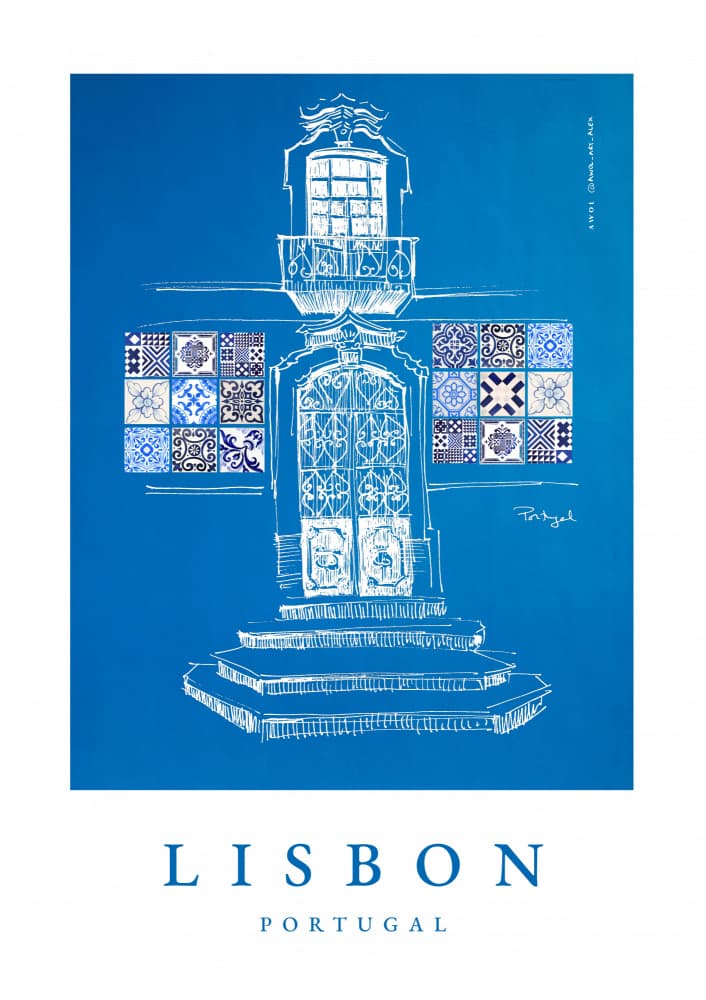 Lisbon Azulejo Facade by Awol Art Alex — canvas wall art