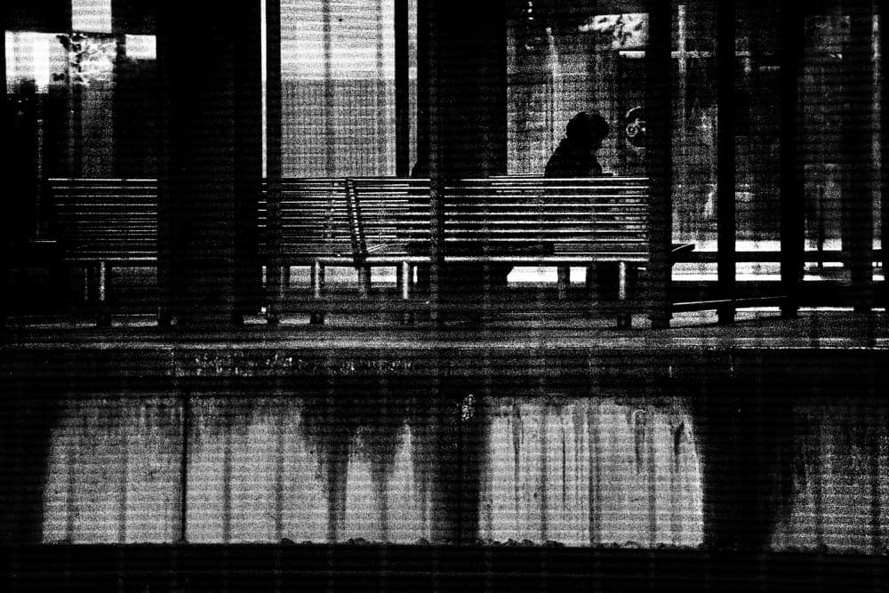 Solitary Bench Reflection by Paulo Abrantes — canvas wall art