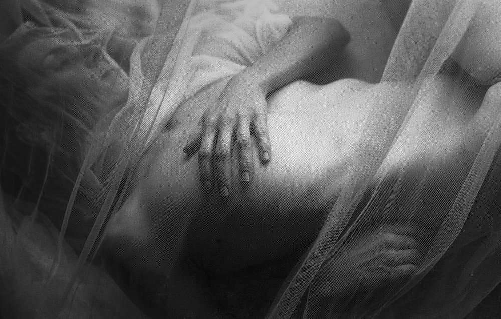 Serene Veiled Woman by Svetislav Cvetkovic — canvas wall art