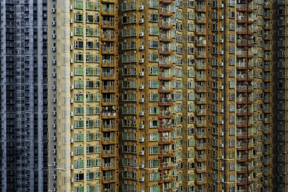 Dense Urban Apartment Blocks by Jonathan Lai — canvas wall art