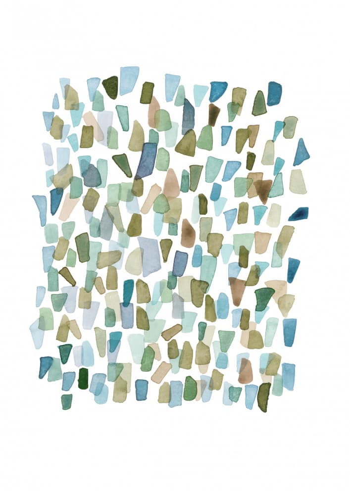 Organic Pebble Mosaic by Louise van Terheijden — canvas wall art