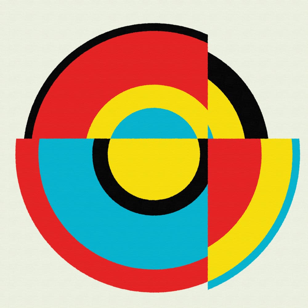 Colorful Geometric Circles by Rafa Mateo — canvas wall art