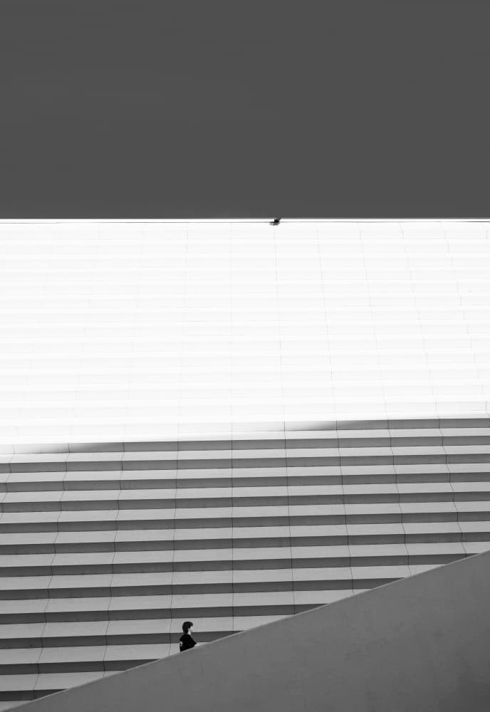 Solitary Urban Ascent by Anna Niemiec — canvas wall art