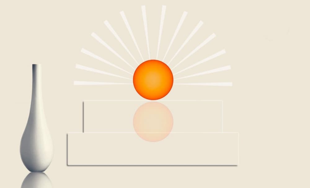 Minimalist Sun and Vase by Natalia — canvas wall art