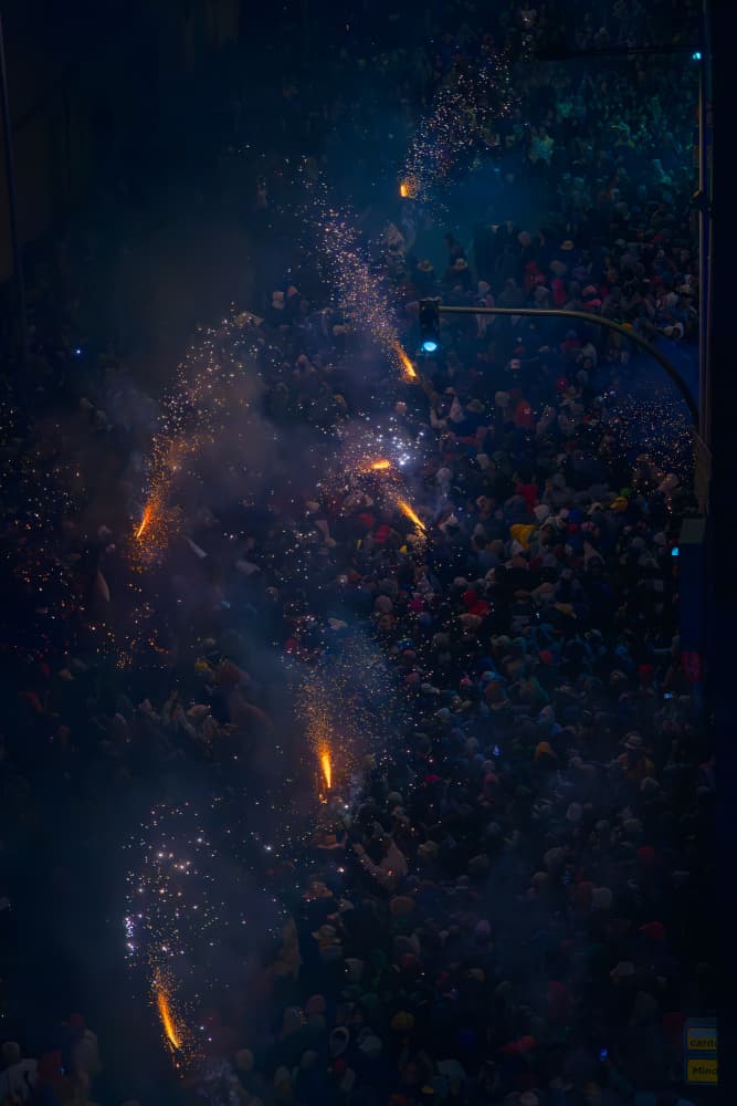 Festive Night Crowds by Gustavo Ribes — canvas wall art