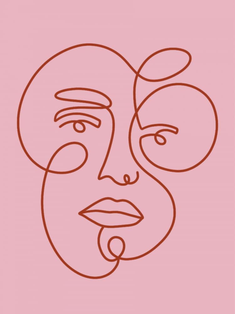 The Way We Art ii - Pink by Shatha Al Dafai — canvas wall art