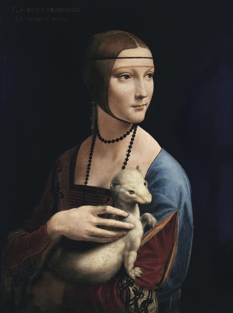 Lady With an Ermine (ca. 1490) by Leonardo da Vinci — canvas wall art