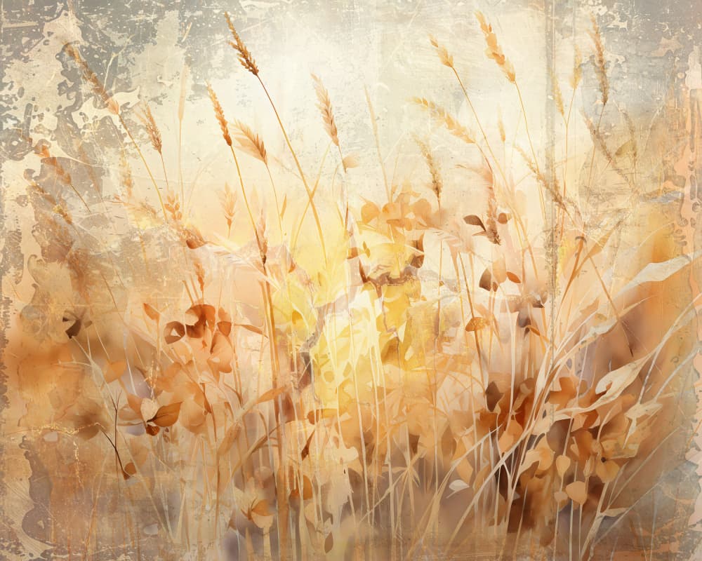 Golden Autumn Grasses by Rafal Kulik — canvas wall art