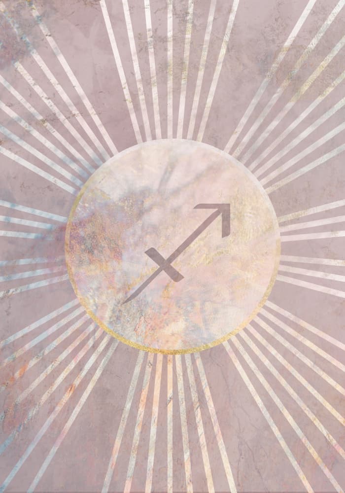 Sagittarius Cosmic Symbol by Sarah Manovski — canvas wall art