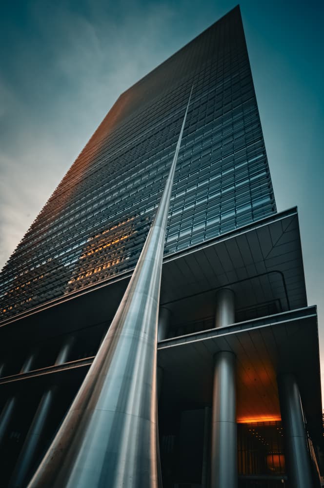 Sleek City Skyscraper by YUTAKA KURAHASHI — canvas wall art