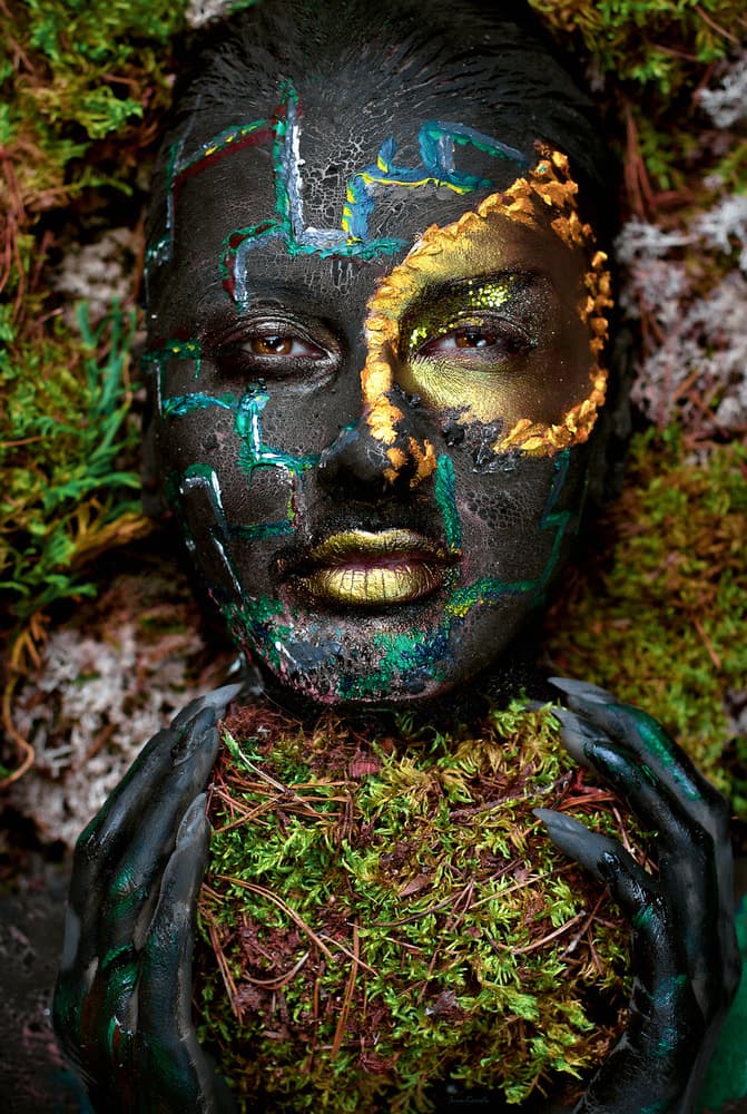 Earthy Golden Portrait by Ivan Kovalev — canvas wall art