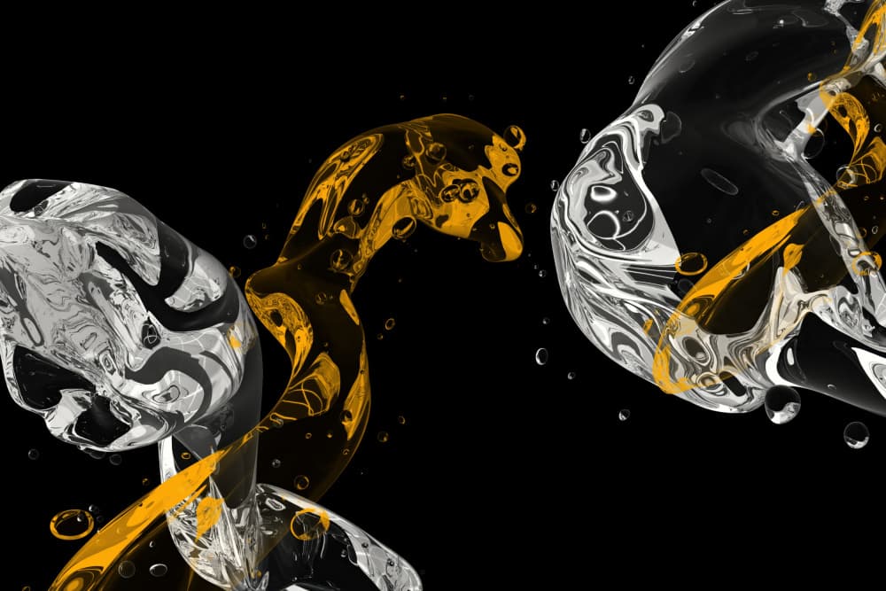 Fluid Gold Motion by Rafal Kulik — canvas wall art